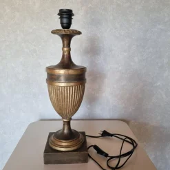 Pamono Polychrome Wood Table Lamp from Camagna, 1940s