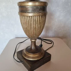 Pamono Polychrome Wood Table Lamp from Camagna, 1940s