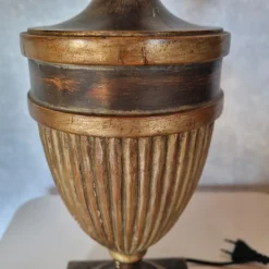 Pamono Polychrome Wood Table Lamp from Camagna, 1940s