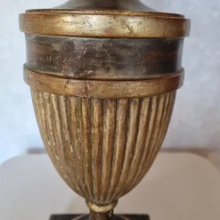 Pamono Polychrome Wood Table Lamp from Camagna, 1940s