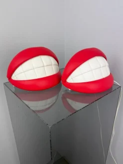 Hot Pamono Pop Art Flabb Lips Lamps from Ikea, Sweden, 2003, Set of 2