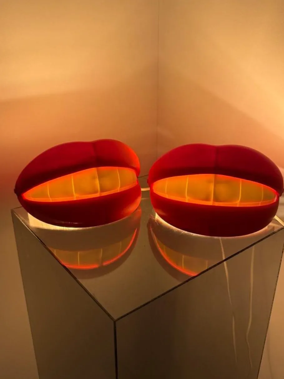 Hot Pamono Pop Art Flabb Lips Lamps from Ikea, Sweden, 2003, Set of 2
