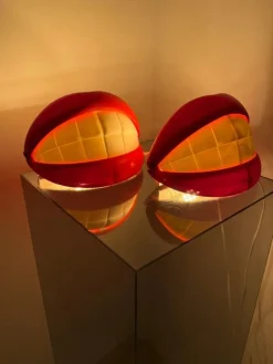 Hot Pamono Pop Art Flabb Lips Lamps from Ikea, Sweden, 2003, Set of 2