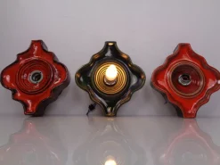 Sale Pamono Pop Art German Ceramic Wall Lamps, 1970s, Set of 3