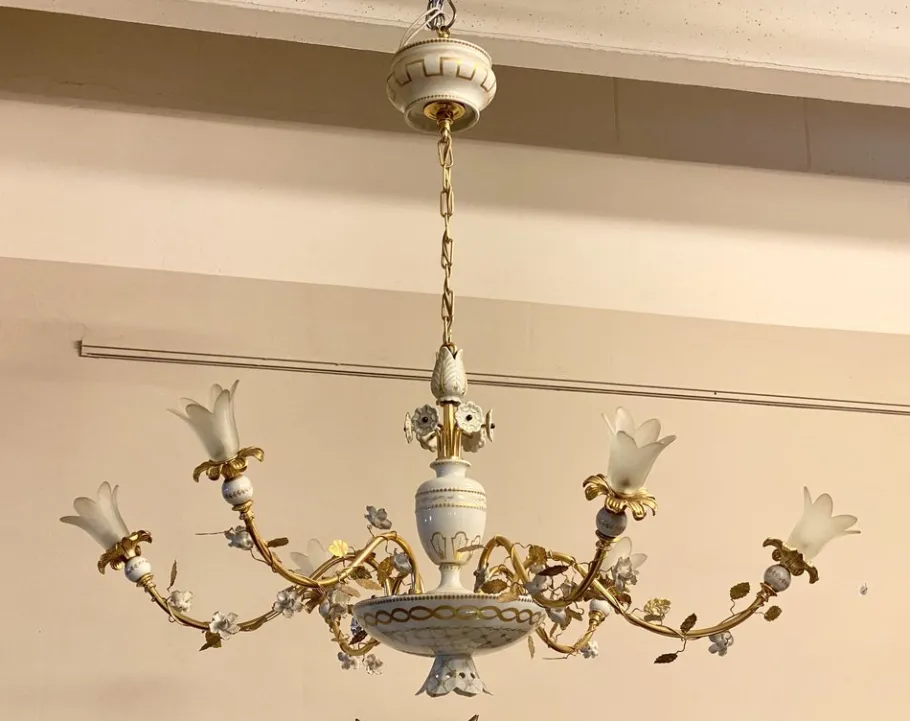 Sale Pamono Porcelain Chandeliers by Giulia Mangani, 2000, Set of 2