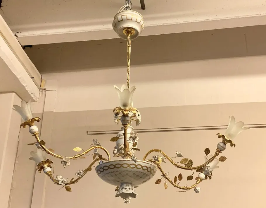 Sale Pamono Porcelain Chandeliers by Giulia Mangani, 2000, Set of 2