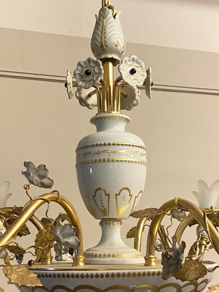 Sale Pamono Porcelain Chandeliers by Giulia Mangani, 2000, Set of 2