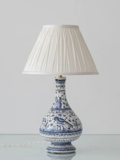 Hot Pamono Portuguese Blue and White Faience Ceramic Table Lamp, 1950s