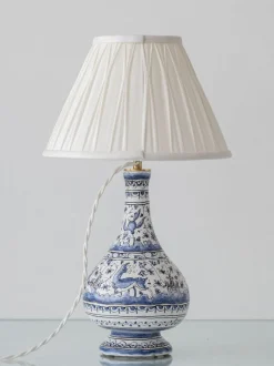 Hot Pamono Portuguese Blue and White Faience Ceramic Table Lamp, 1950s