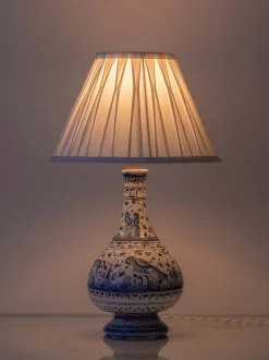 Hot Pamono Portuguese Blue and White Faience Ceramic Table Lamp, 1950s