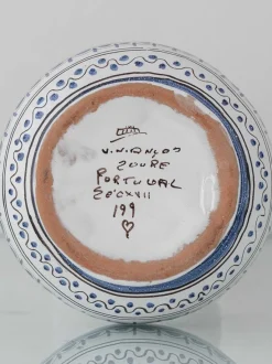 Hot Pamono Portuguese Blue and White Faience Ceramic Table Lamp, 1950s