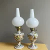 Hot Pamono Portuguese Porcelain Hand Painted Table Lamps by Alcobaça Porcelain Factory, Set of 2