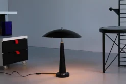Clearance Pamono Postmodern Black UFO Table Light by Hala, 1980s