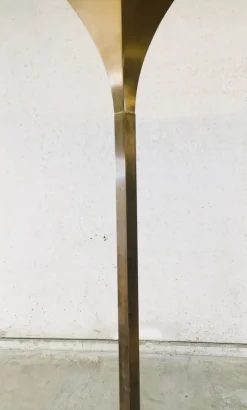 Outlet Pamono Postmodern Design Brass Fluted Torchiere Floor Lamp by Relco, Italy, 1980s