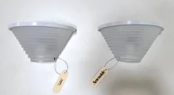 New Pamono Postmodern Egisto 28 Parete Wall Lamps by Angelo Mangiarotti for Artemide, Italy, 1980s, Set of 2