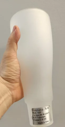 Clearance Pamono Postmodern Etched Glass Sconce No. 1537 by Pietro Chiesa for Fontana Arte, Italy, 1970s