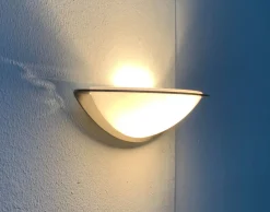 Hot Pamono Postmodern German Space Age Wall Lamps from Glashütte Limburg, Set of 2