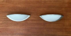 Hot Pamono Postmodern German Space Age Wall Lamps from Glashütte Limburg, Set of 2