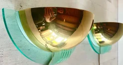 Best Pamono Postmodern Half Moon Wall Lights, Set of 2, 1980’s