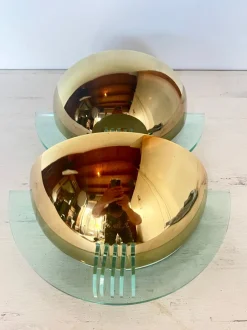 Best Pamono Postmodern Half Moon Wall Lights, Set of 2, 1980’s