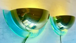 Best Pamono Postmodern Half Moon Wall Lights, Set of 2, 1980’s