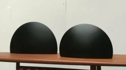 Best Pamono Postmodern Italian Model Piatto D9 Wall Lamps by Sandro Colbertaldo and Paolo Rizzatto for Luceplan, Set of 2