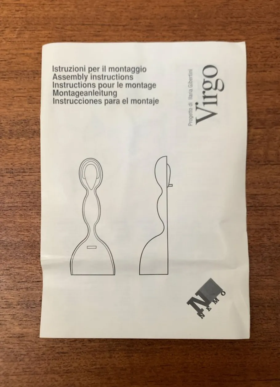 New Pamono Postmodern Italian Virgo Table Lamp by Ilalia Gibertini for Nemo (Cassina), 1990s