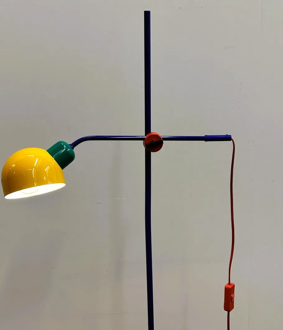 Best Pamono Postmodern Multicolor Metal Floor Lamp from Veneta Lumi, Italy, 1980s