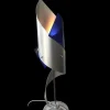 Clearance Pamono Postmodern Sculptural Table Lamp in Blue Glass attributed to Peter Greenwood, 1989