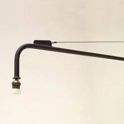 Pamono Potence Swing Jib Wall Lamp by Jean Prouvé, 1950s