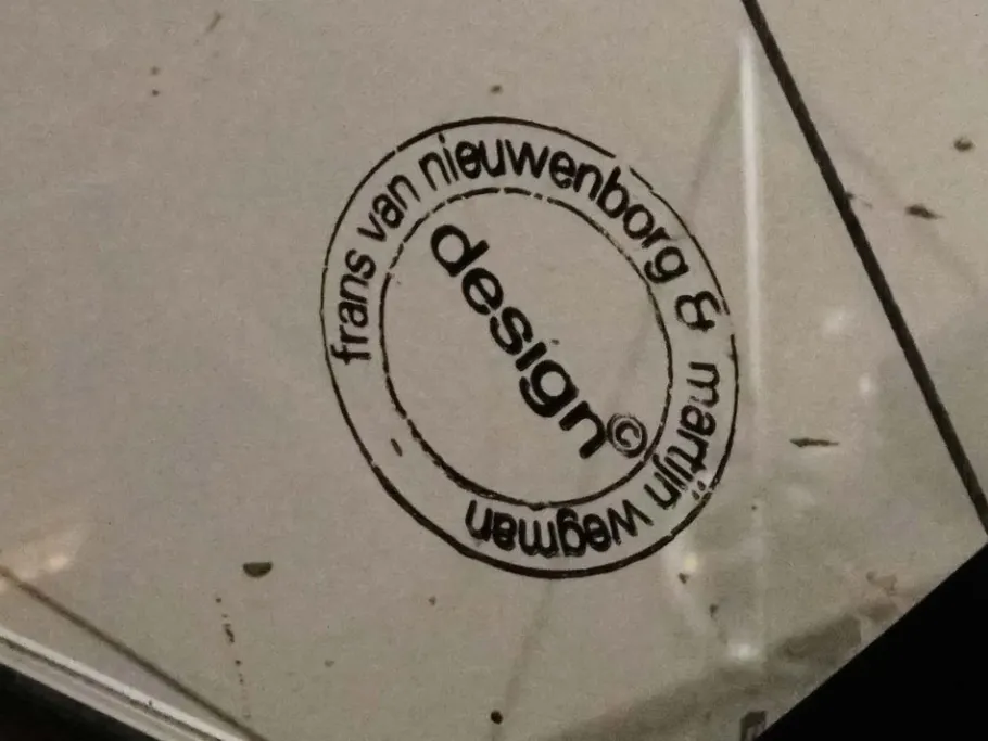 Best Pamono Prototype Tetrahedron Lamp by Van Nieuwenborg & Wegman, 1979