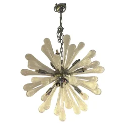 Clearance Pamono Pulegoso Drops Murano Glass Sputnik Chandelier by Simoeng