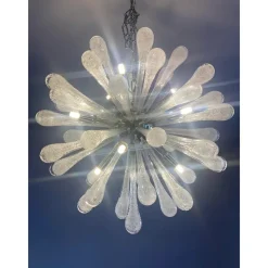 Clearance Pamono Pulegoso Drops Murano Glass Sputnik Chandelier by Simoeng