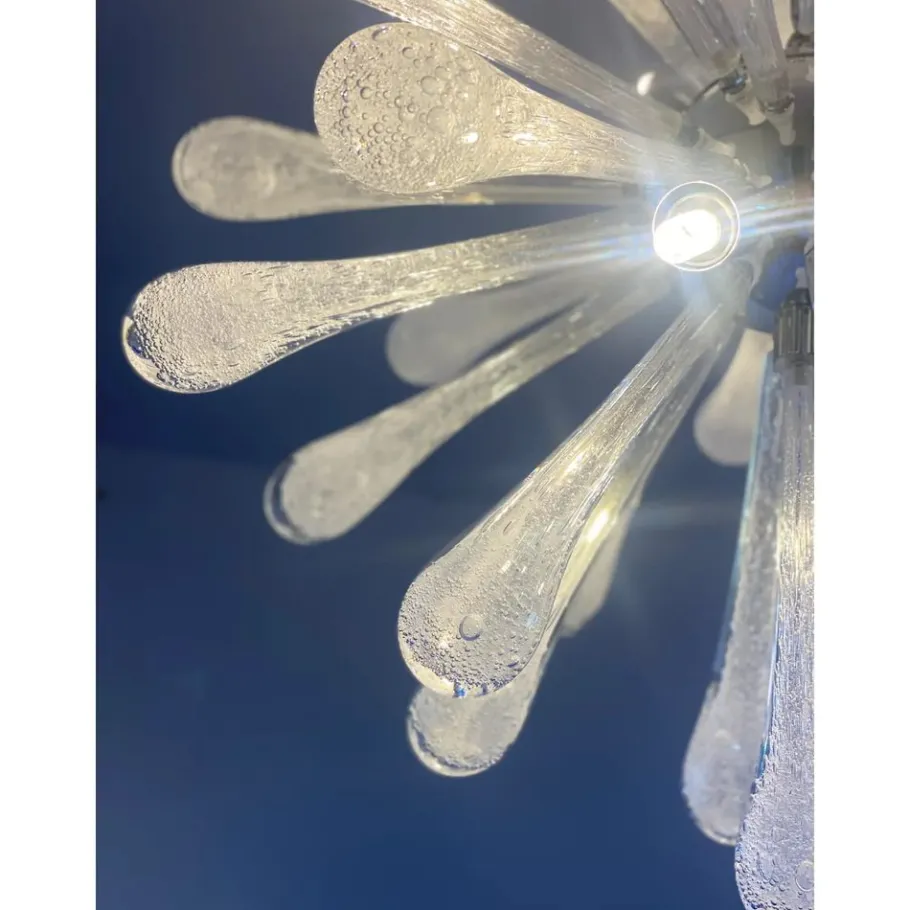 Clearance Pamono Pulegoso Drops Murano Glass Sputnik Chandelier by Simoeng