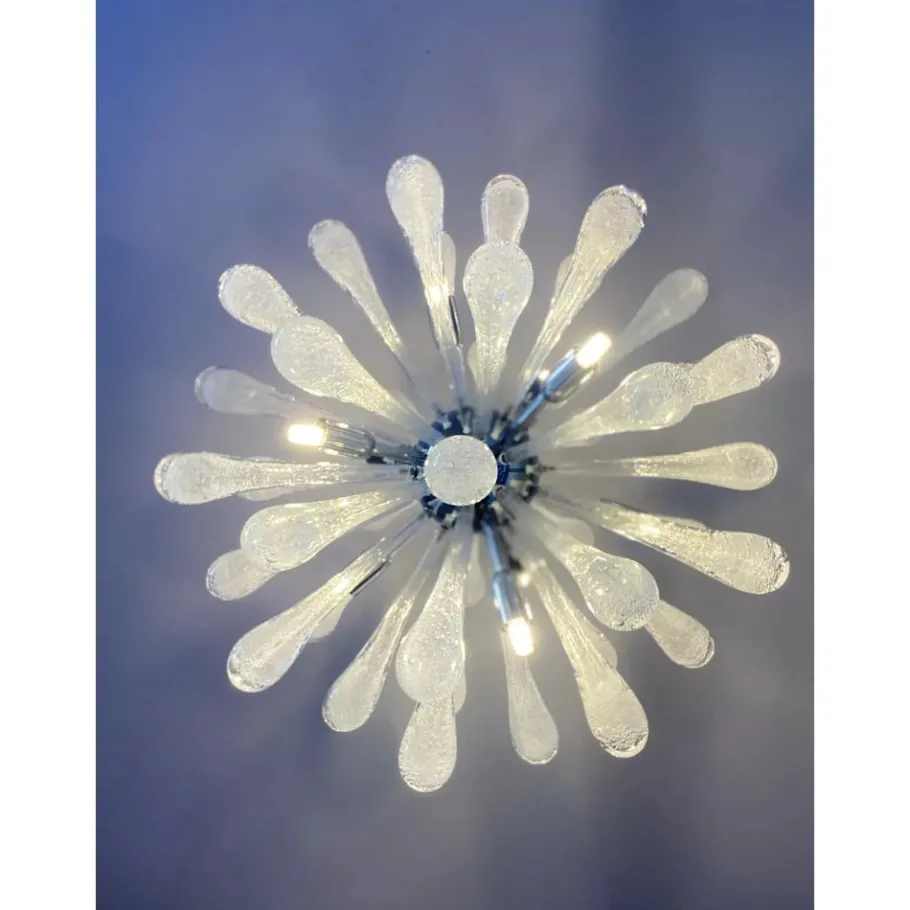 Clearance Pamono Pulegoso Drops Murano Glass Sputnik Chandelier by Simoeng