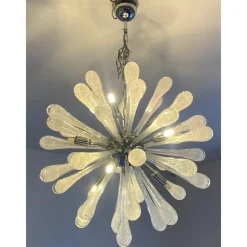 Clearance Pamono Pulegoso Drops Murano Glass Sputnik Chandelier by Simoeng