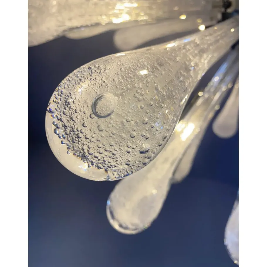 Clearance Pamono Pulegoso Drops Murano Glass Sputnik Chandelier by Simoeng