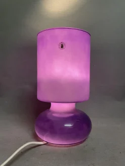 Hot Pamono Purple Glass Table Lamp from Ikea, 2000s