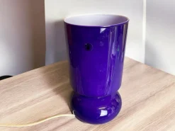 Hot Pamono Purple Glass Table Lamp from Ikea, 2000s