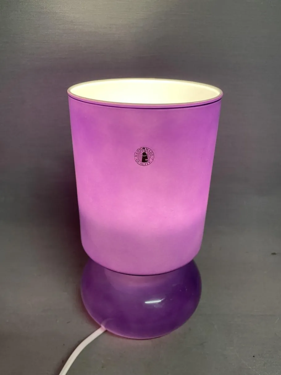 Hot Pamono Purple Glass Table Lamp from Ikea, 2000s