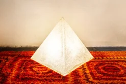 New Pamono Pyramid Moon Rock Lamp by André Cazenave for Singleton, Italy, 1970s