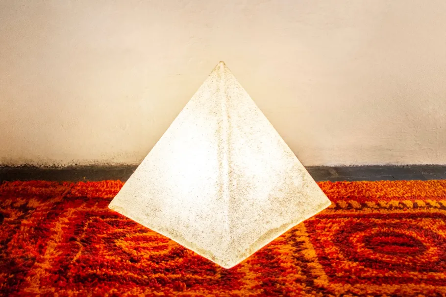 New Pamono Pyramid Moon Rock Lamp by André Cazenave for Singleton, Italy, 1970s