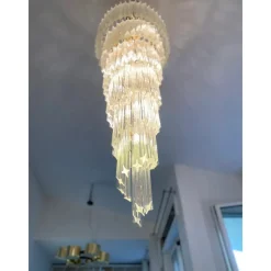 Best Pamono Quadriedro Twister Chandelier in Murano Glass by Simoeng