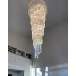 Best Pamono Quadriedro Twister Chandelier in Murano Glass by Simoeng