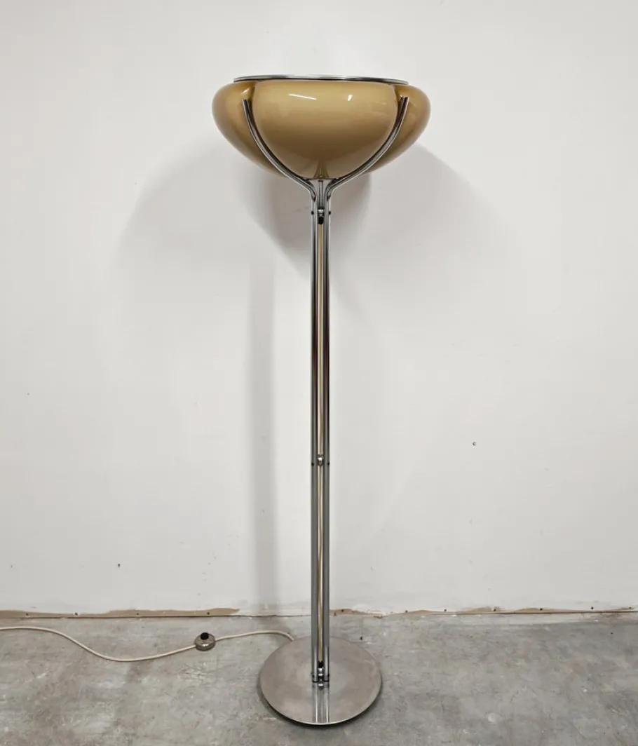 New Pamono Quadrifoglio Floor Lamp attributed to Harvey Guzzini attributed to Meblo, 1960s