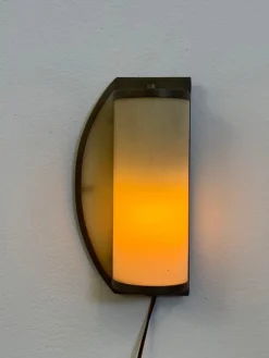 Discount Pamono Rationalist Brass and Glass Ship Sconce, 1920s