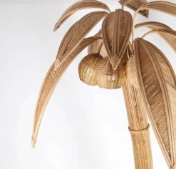 Best Pamono Rattan Coconut Floor Lamp, 1990s