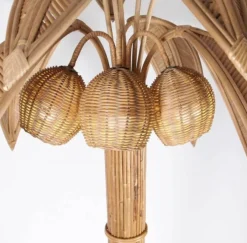 Best Pamono Rattan Coconut Floor Lamp, 1990s