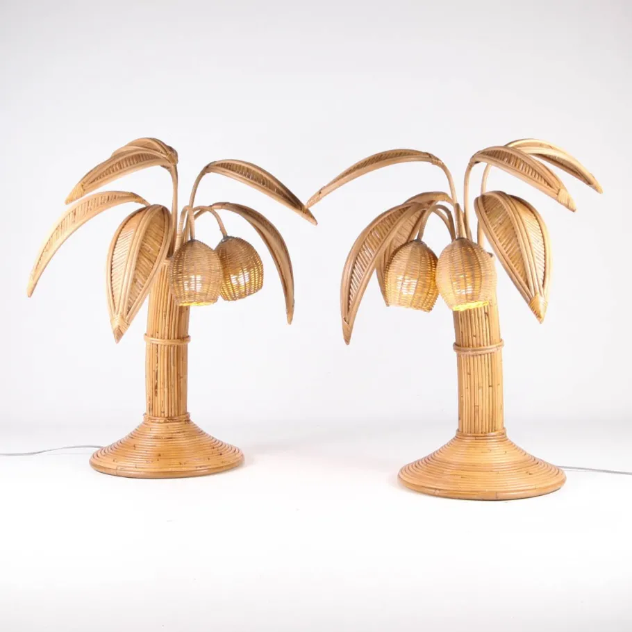 New Pamono Rattan Coconut Lamp