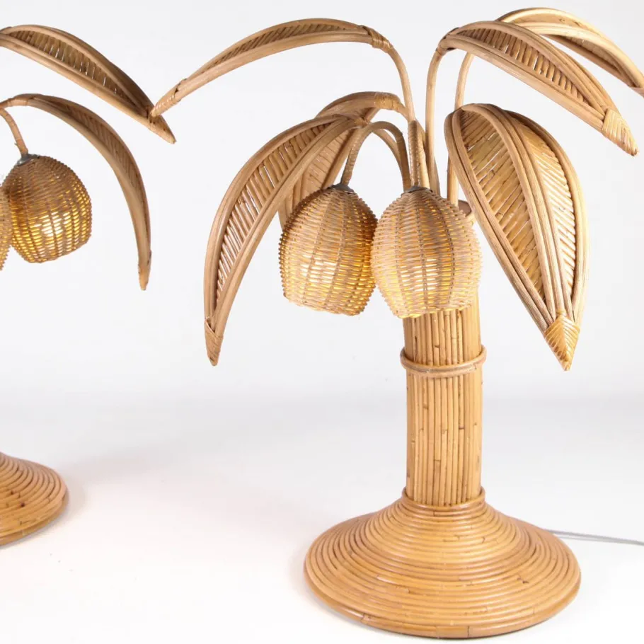 New Pamono Rattan Coconut Lamp